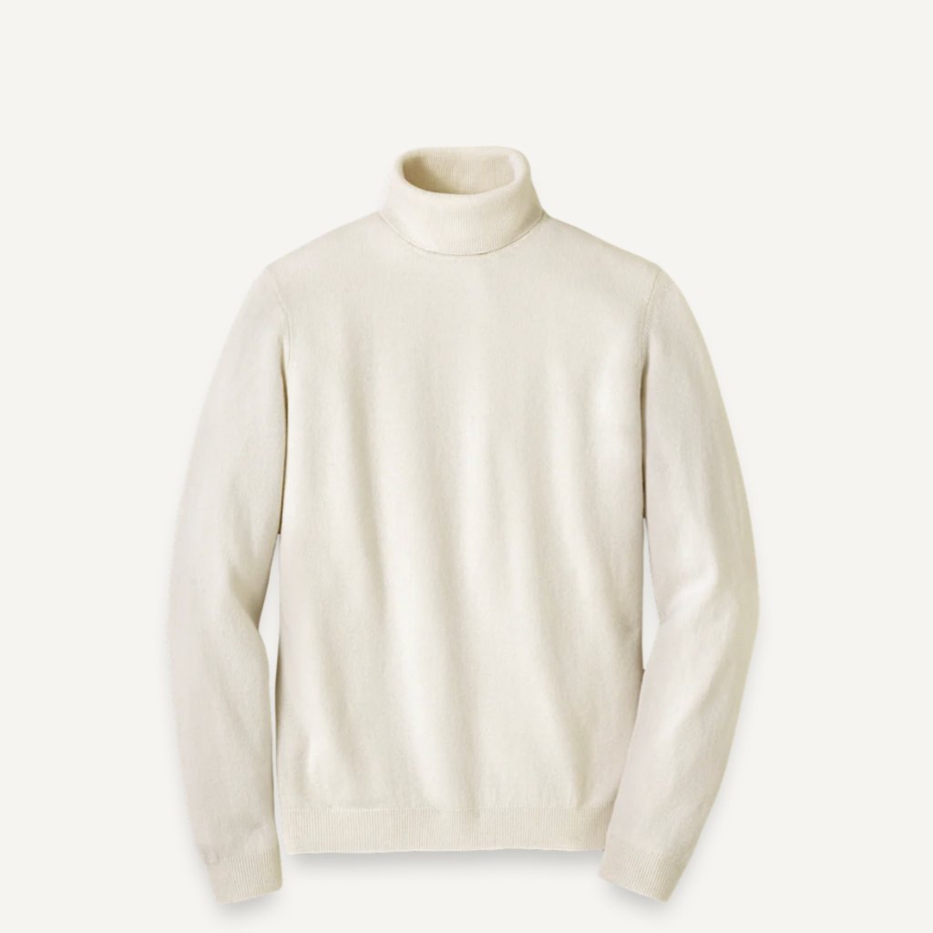 Paul Fredrick Cashmere Turtleneck Sweater In Ivory Nwt — image 2 of 8